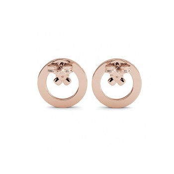 Boucles d'oreilles Eliza - Or Rosé et Cristal