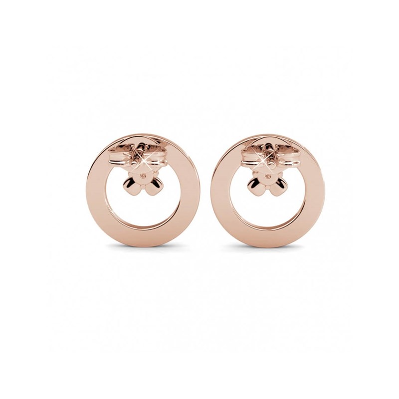 Boucles d'oreilles Eliza - Or Rosé et Cristal - vue 4