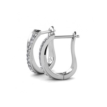 Boucles d'oreilles Criss - Argenté et Cristal