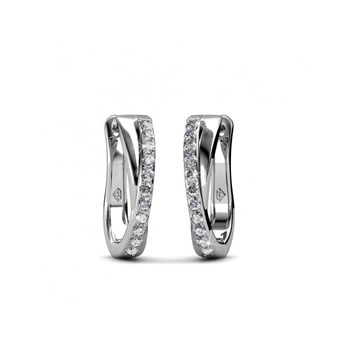 Boucles d'oreilles Criss - Argenté et Cristal