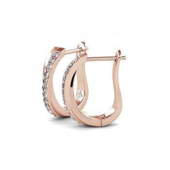 Boucles d'oreilles Criss - Or Rosé et Cristal