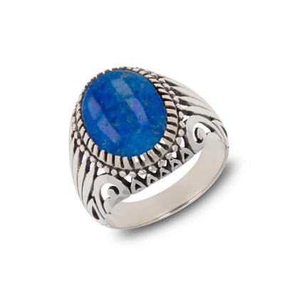 Bague homme avec online pierre bleu