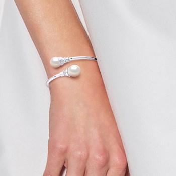Bracelet TOI & MOI Perles d'Eau Douce 11-12 mm Blanches Argent 925