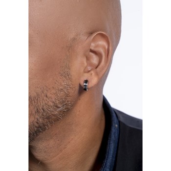 Créoles en Acier 316L - gris mat
