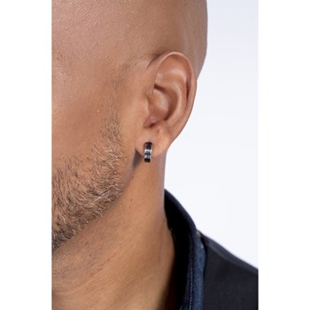 Créoles en Acier 316L - gris mat