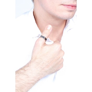 Bague en Acier 316L - blanc brillant