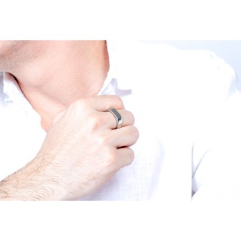 Bague en Acier 316L - blanc brillant