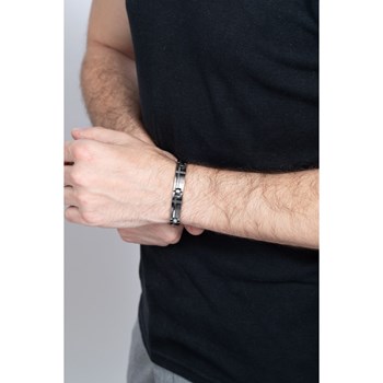 Bracelet souple multi-motifs en Acier 316L - blanc mixte