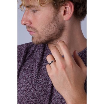 Bague en Acier 316L - blanc brillant