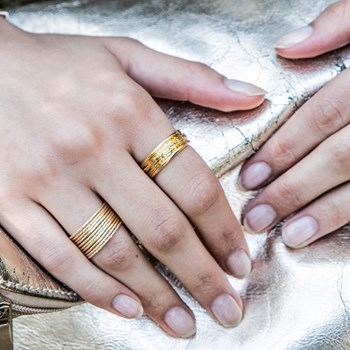 Bague Semainier Argent Doré