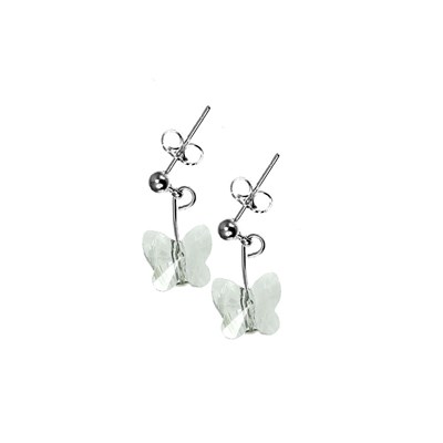 Boucles D Oreilles Papillons Sc Crystal Orn Es De Cristaux Scintillants