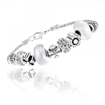 Bracelet perles SC Crystal orné de Cristaux scintillants