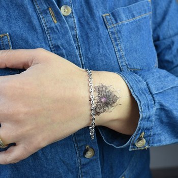 Bracelet Grain de Café ARGENT 925 Rhodié