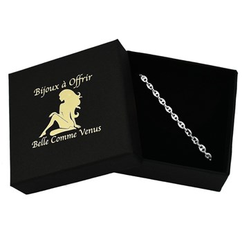 Bracelet Grain de Café ARGENT 925 Rhodié