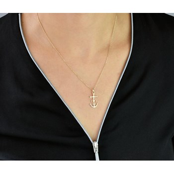 Necklace Camargue Cross Gold plated 750 3 microns