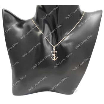 Necklace Camargue Cross Gold plated 750 3 microns