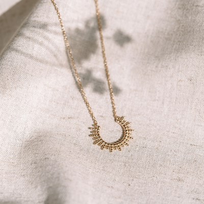 Collier pendentif soleil sur chaîne en acier inoxydable or, argent, collier  cadeau femme