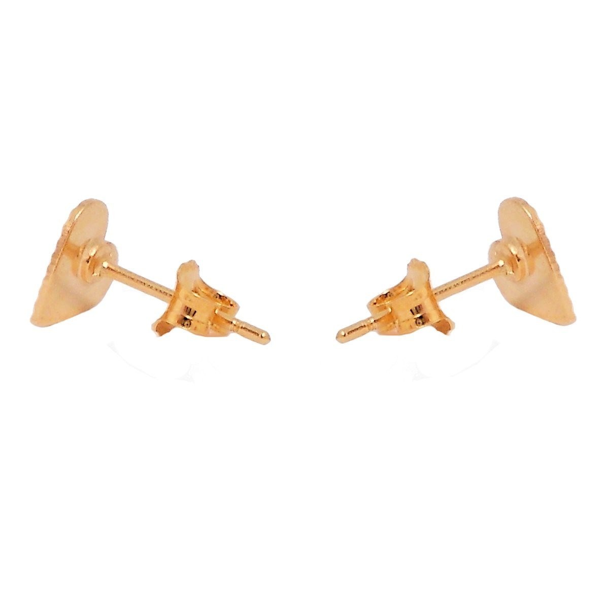 Boucles d'oreilles Coeur Plaqué OR 750 3 microns - vue 3