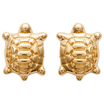 Boucles d'oreilles petite tortue Plaqué OR 750 3 microns