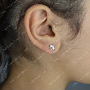 Boucles d'oreilles tête de cheval Argent 925 Rhodié