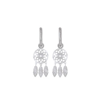 Steel dream catcher earrings