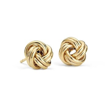 Gold-plated 750 3 microns earrings with chip knot