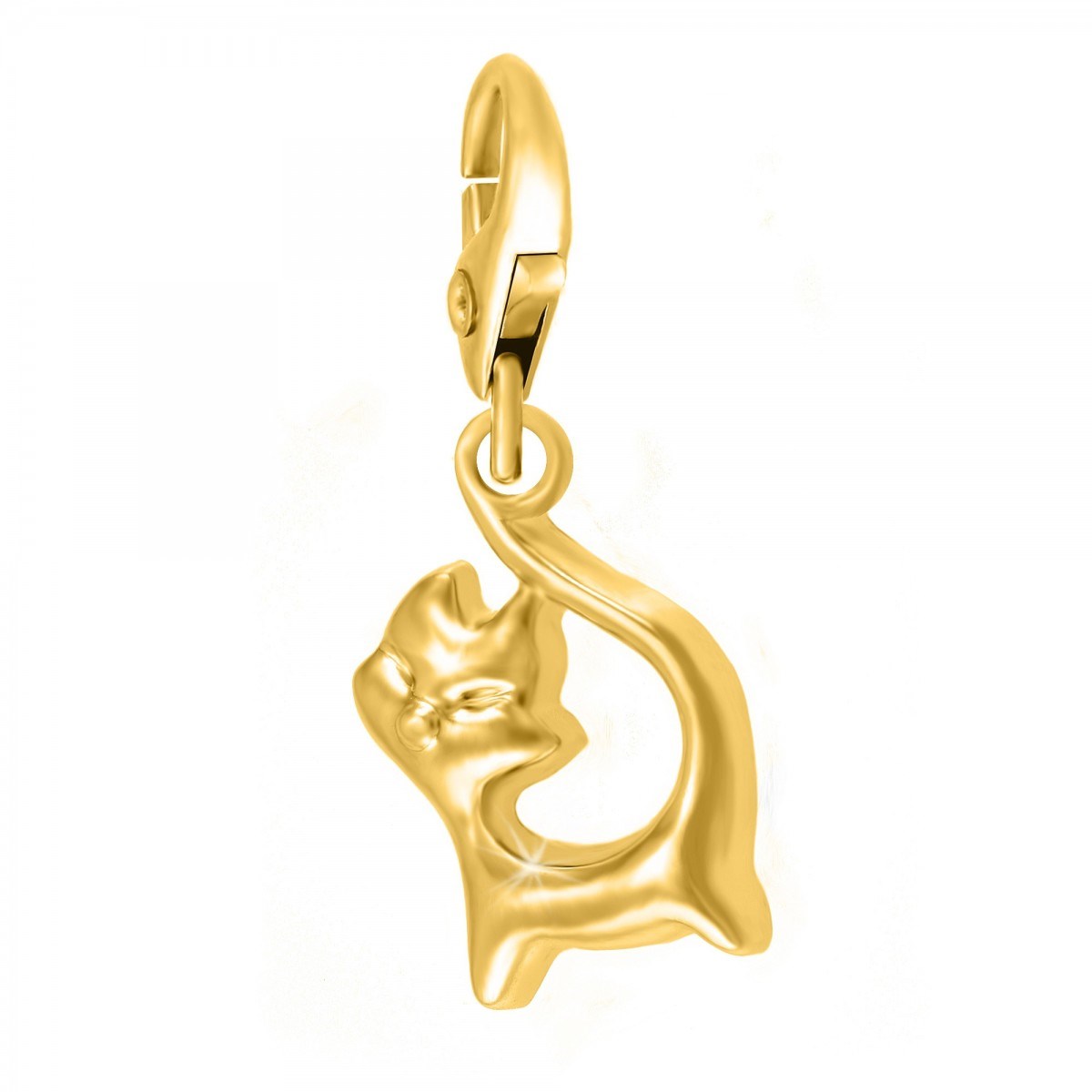 Charm chat doré SC Crystal