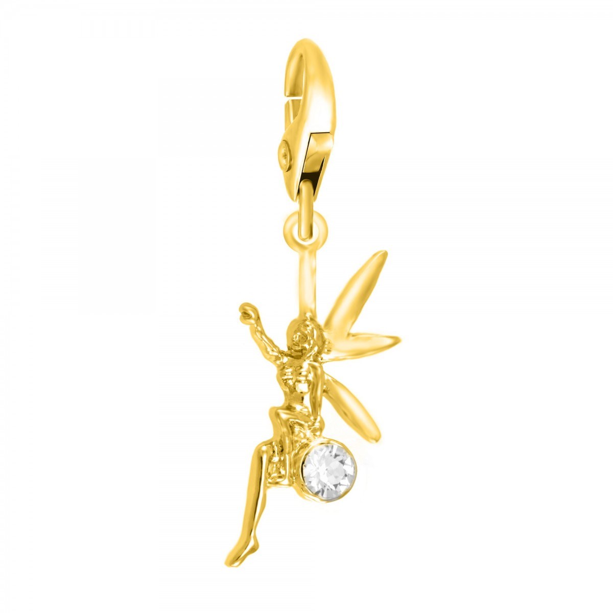 Charm Fée doré SC Crystal orné de Cristaux scintillants