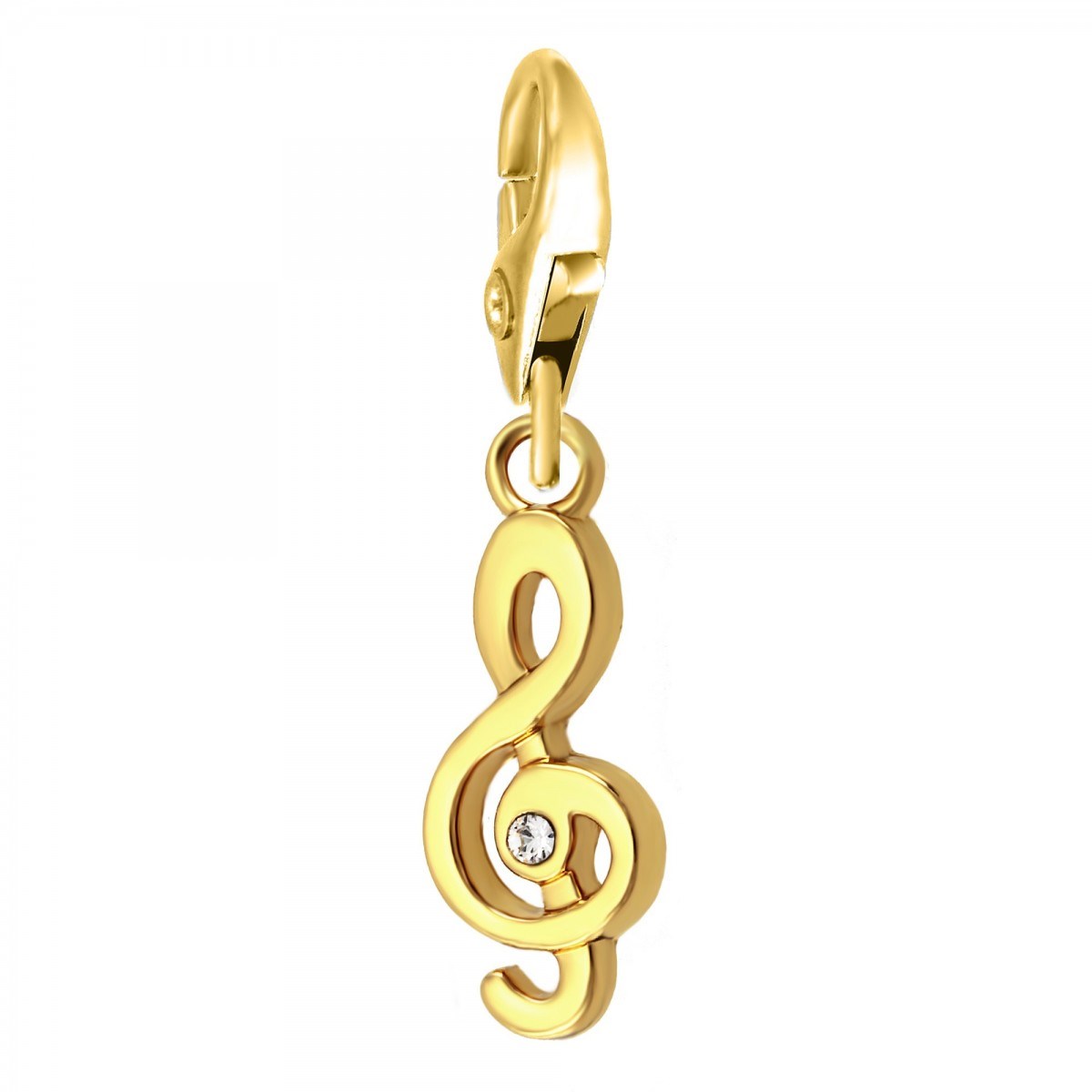 Charm clé de sol SC Crystal orné de Cristaux scintillants