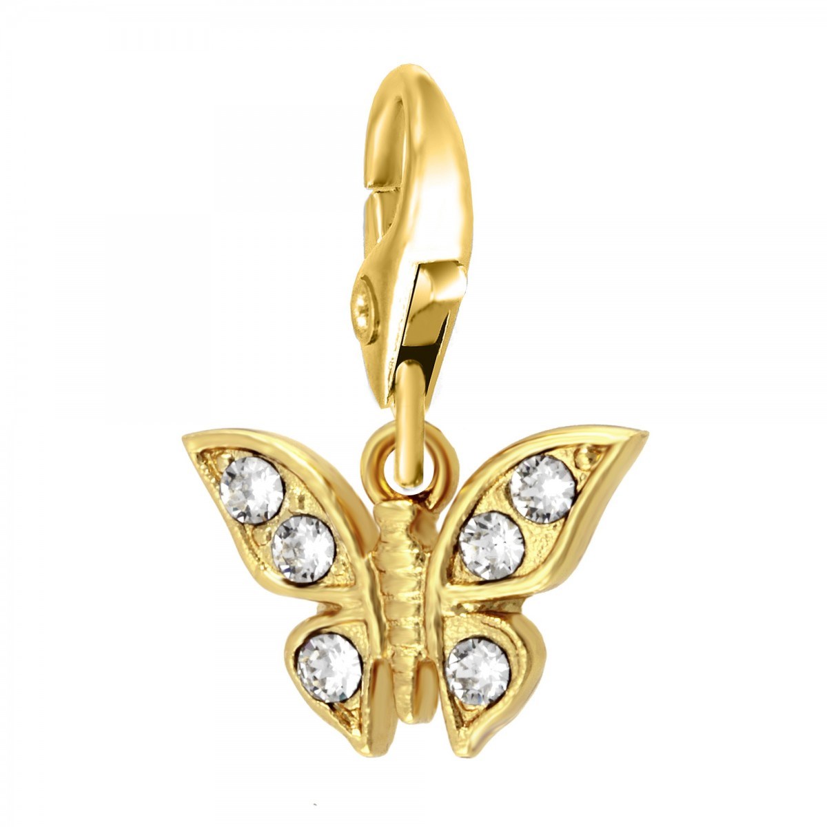 Charm Papillon SC Crystal orné de Cristaux scintillants