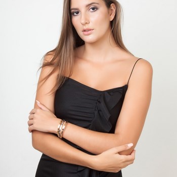 Montre Lara SC Crystal ornée de 48 Cristaux scintillants et ses 3 Bracelets en acier inoxydable