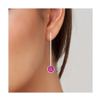 SC Crystal red dot earrings with sparkling crystals