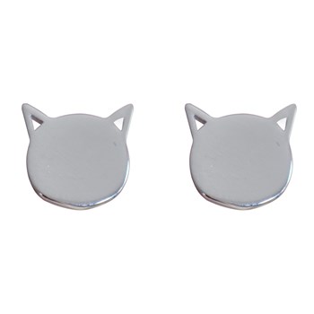 Boucles d'Oreilles Argent 925 Tête de Chat