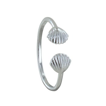 Bague Argent 925 Double Coquille St Jacques