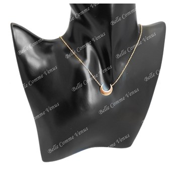 Necklace crescent moon Gold plated 750 3 microns