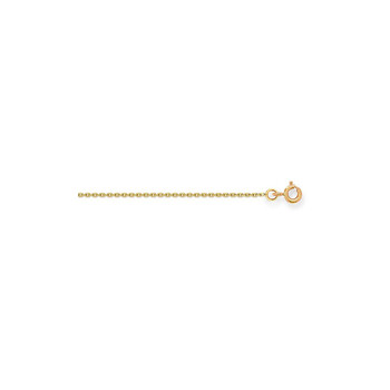 Chaîne or jaune 9 carats maille forçat 1mm