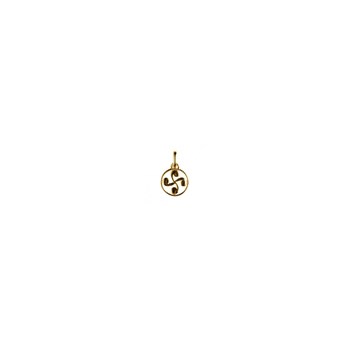 Pendentif croix basque cordon or jaune 18 carats