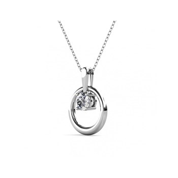 Octavia Pendant - Silver and Crystal