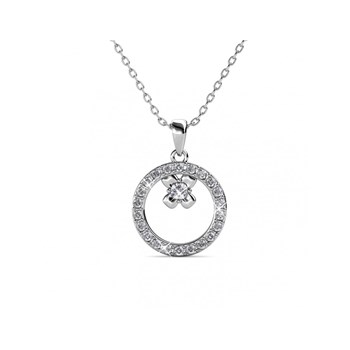 Eliza pendant - Silver and crystal