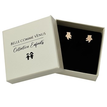 Boucles d'oreilles ourson Plaqué OR 750 3 microns