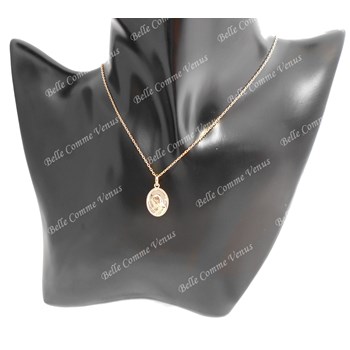 Virgin Mary medal necklace Gold-plated 750 3 microns