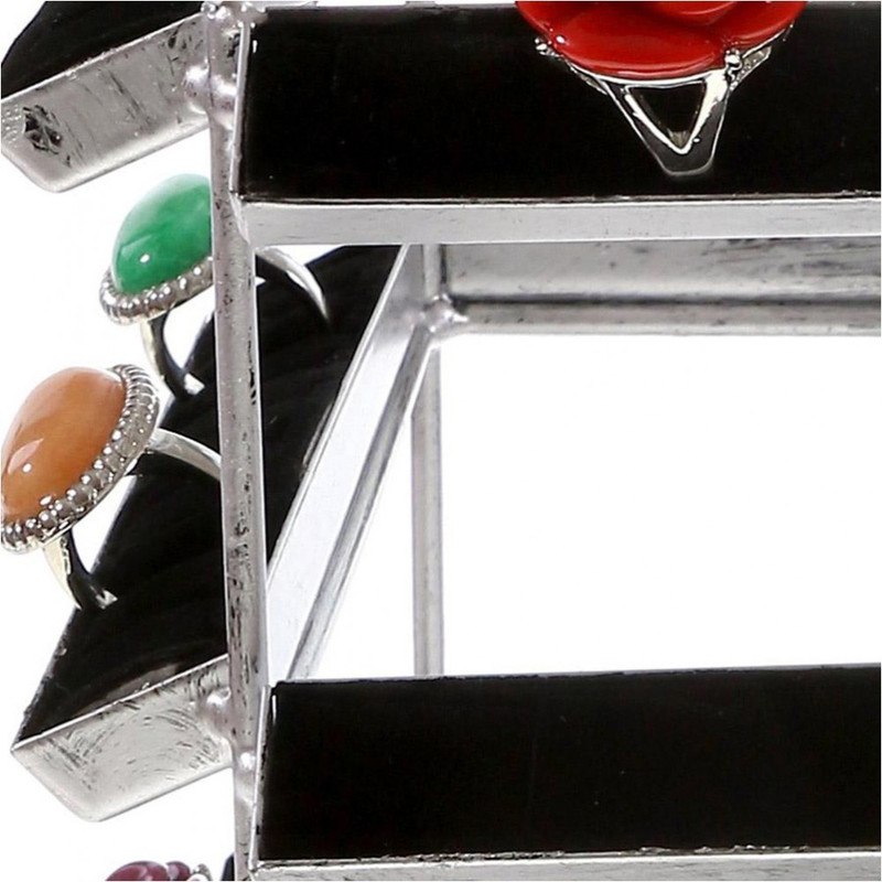 Porte bijoux presentoir bagues manège palais (160 bagues) Gris patiné - vue 2