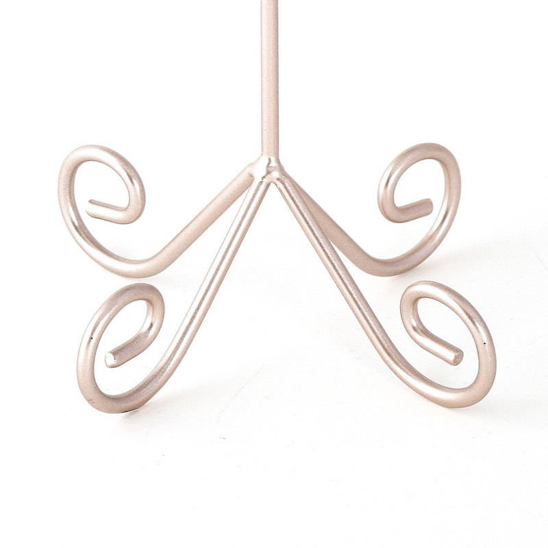 Présentoir porte bijoux boucles d'oreilles (27 paires) déco fleurs Or rose - vue 3