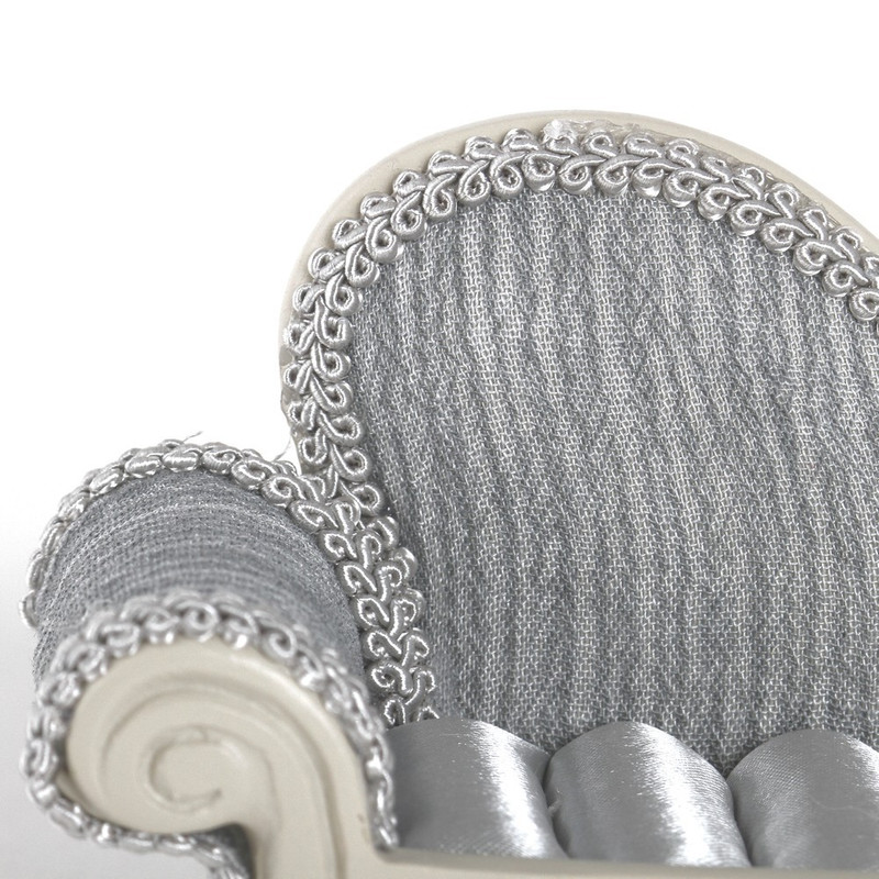 Porte bijoux bagues canapé sofa rayures - Présentoirs pour bijoux Gris - vue 3