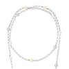 Long Collier Sautoir 100 cm en Argent 925/1000 et Perles de culture Multicolores - vue V2