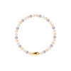 Bracelet Femme Perles de culture d'eau douce Multicolores 5-6 mm et Fermoir Or jaune 750/1000 - vue V1