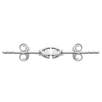 Boucles d'oreilles clous puces oxyde de zirconium Argent 925 Rhodié