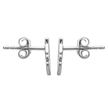 Boucles d'oreilles petite plume Argent 925 Rhodié