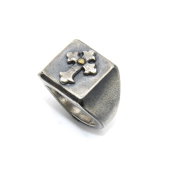 Chevalière Homme Croix Argent Templier