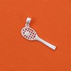 Pendentif raquette de tennis et balle de tennis strass - Argent massif - vue V3